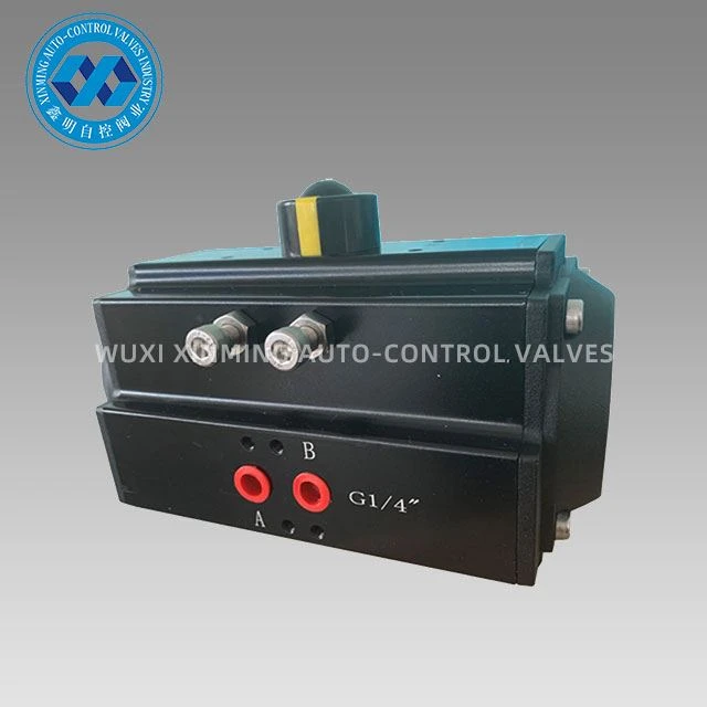 Sħiħ Iswed Aluminju Rack U Pinion Attwatur Pnewmatiku