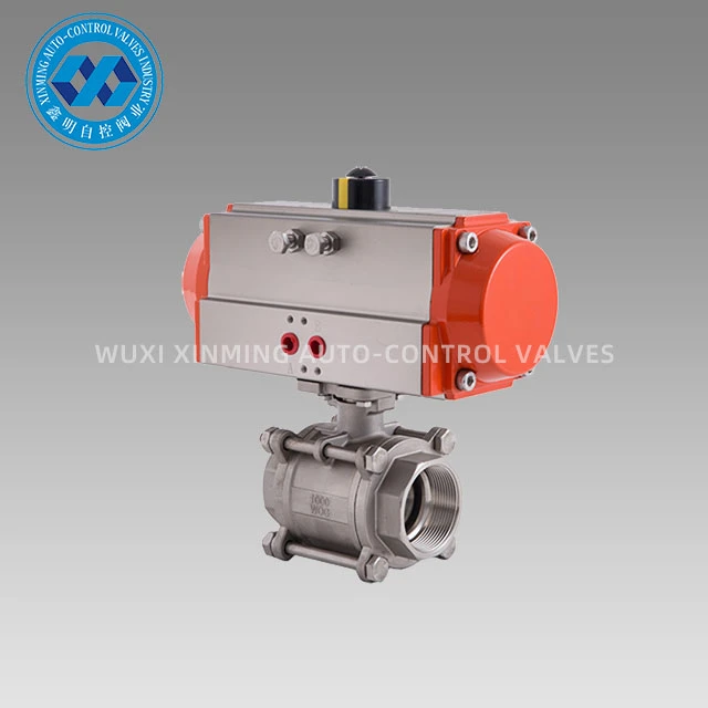 Attwatur pnewmatiku 3PC Thread Ball Valve