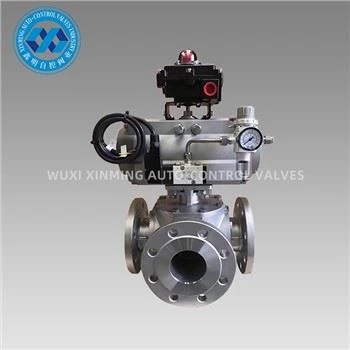 Valv tal-ballun pnewmatiku ta 'l-istainless steel 3 Way