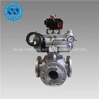 Valv tal-ballun pnewmatiku ta 'l-istainless steel 3 Way