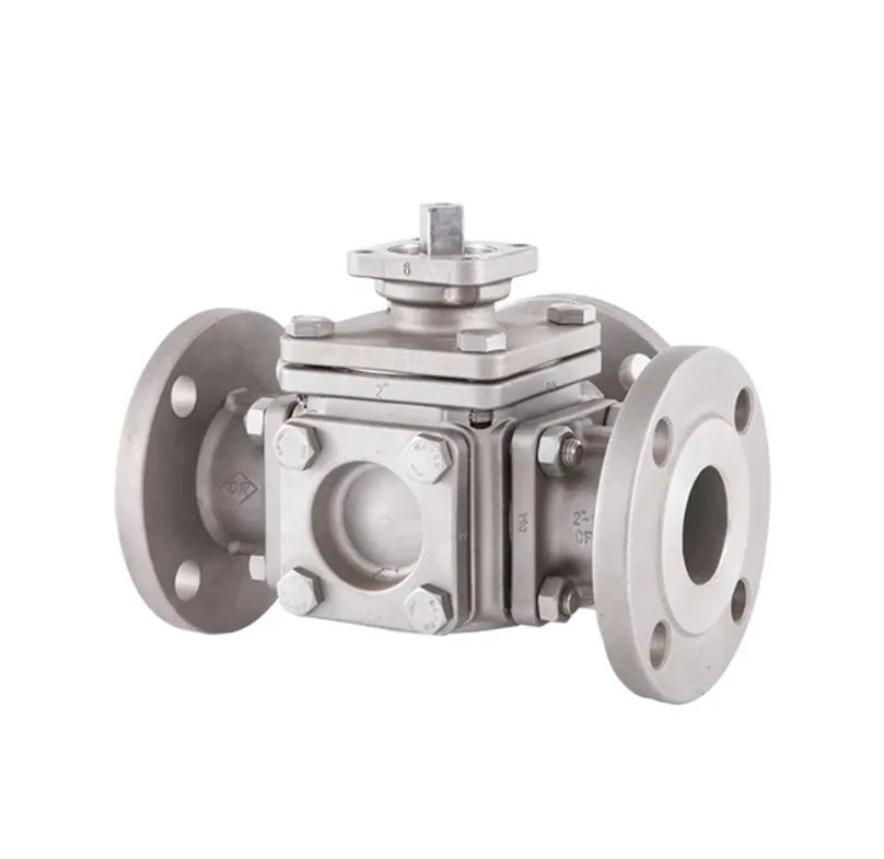 3 Way Ball Valve B'180 Grad Dawwar Attwatur Pnewmatiku