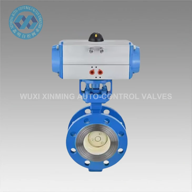 Effiċjenti Pneumatic Flanged Butterfly Valve Regolament preċiż tal-fluwidu