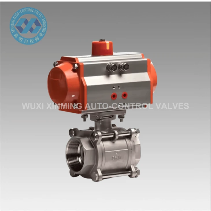 ISO Standard Double Acting Stainless Steel Pnewmatiku Attwatur Valv tal-Ball