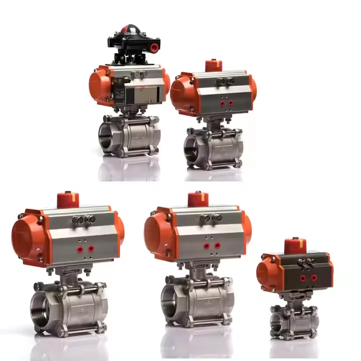 Attwatur Pnewmatiku Thread Intern Stainless Steel 316 3 PCS Valv tal-Ballun Pnewmatiku bidirezzjonali