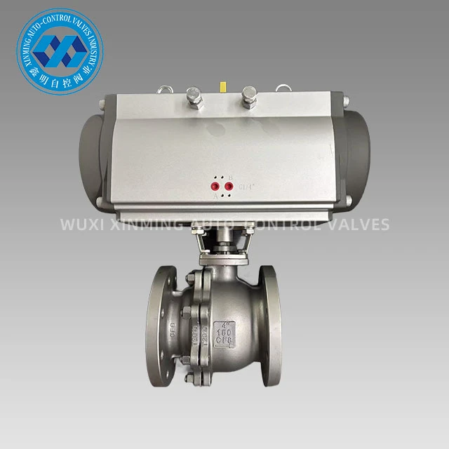Attwatur Pnewmatiku Metal-għa-metall Flanġ Ball Valve