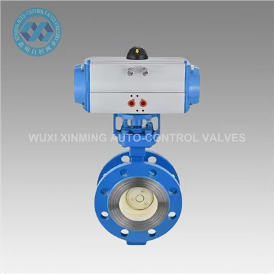 Effiċjenti Pneumatic Flanged Butterfly Valve Regolament preċiż tal-fluwidu