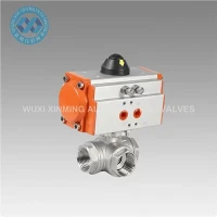 Valv tal-ballun pnewmatiku bi tliet direzzjonijiet tal-istainless steel ta 'kwalità għolja