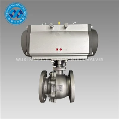Attwatur Pnewmatiku Metal-għa-metall Flanġ Ball Valve